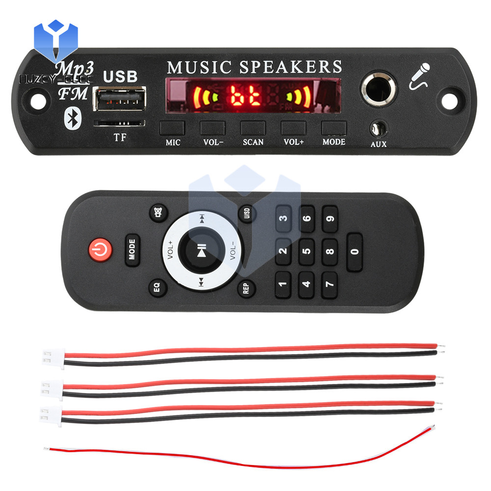 DC6~16V Bluetooth Audio Decoder Board MP3 Player 2*30W 2-Channel Stereo Audio Amplifier Car Karaoke 