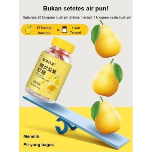 

Popping Ci Pear Throat & Lung Soft Candy/Permen Karet Tenggorokan Pasta Pir/Permen Rasa Mint /Permen