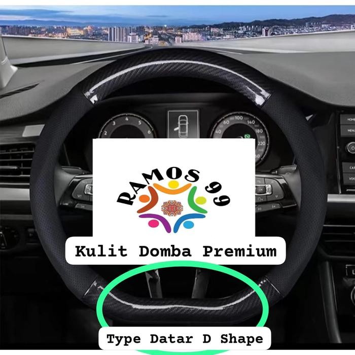 MURAH Yaris TRD 2012 Cover Stir Mobil Carbon Flat Bawah Datar D Shape Kulit