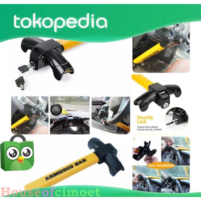 SPECIAL kunci Stir mobil anti maling / pengaman mobil anti maling universal