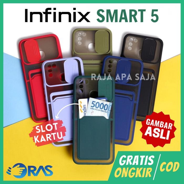 Genggam- Soft Case Infinix Smart 5 Dompet Kartu Silikon Casing Infinik Smart5