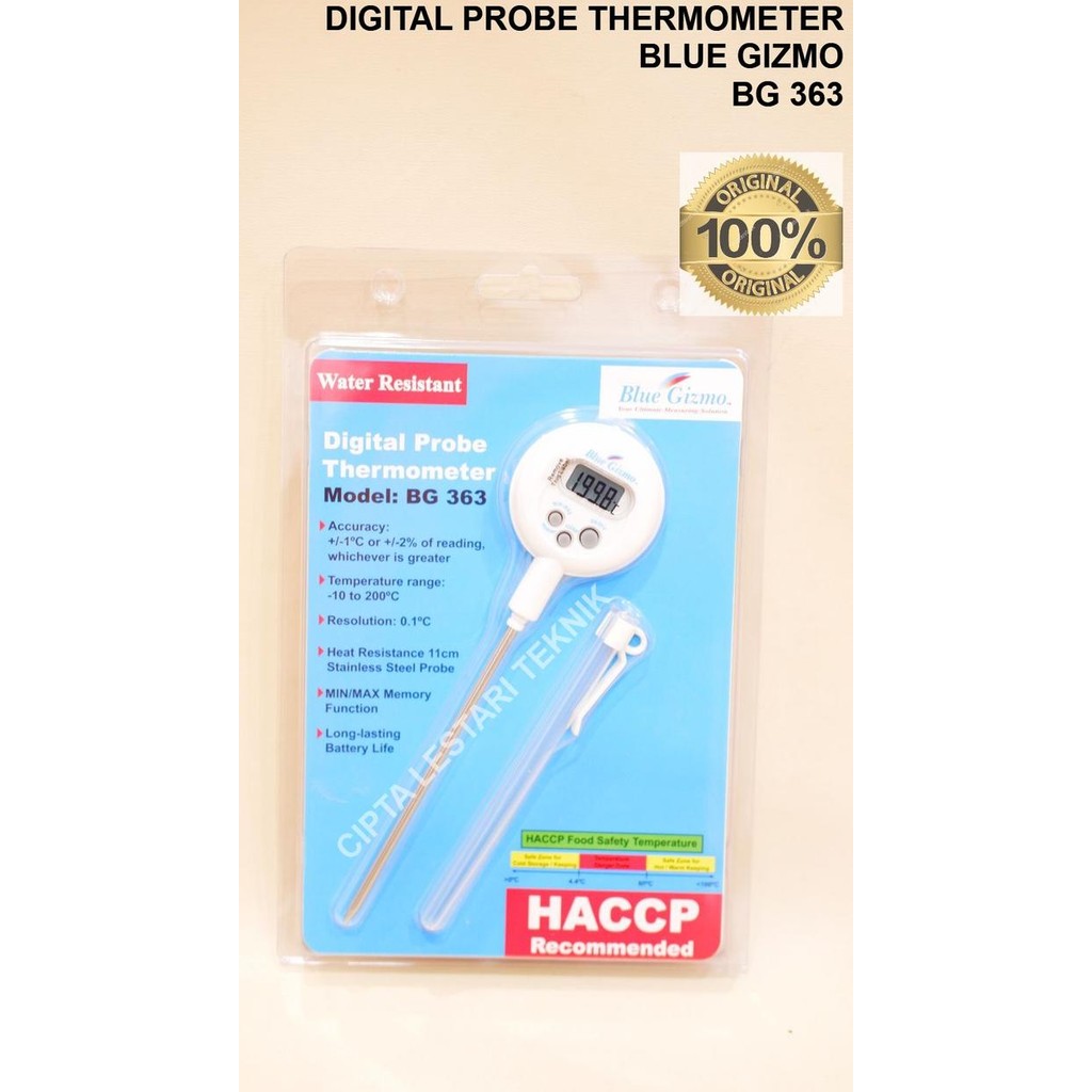 Paling Murah. Digital Probe Thermometer Blue Gizmo Bg 363