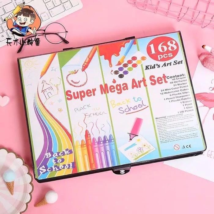 

TERBARU..!! PENSIL WARNA 168 PCS SUPER MEGA ART SET ANAK-ANAK/ALAT LUKIS ANAK