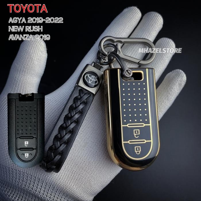 PREMIUM GANTUNGAN COVER KEYLESS SILIKON TEBAL TOYOTA RUSH AGYA TRD VELOZ 2019 DAIHATSU ALL NEW