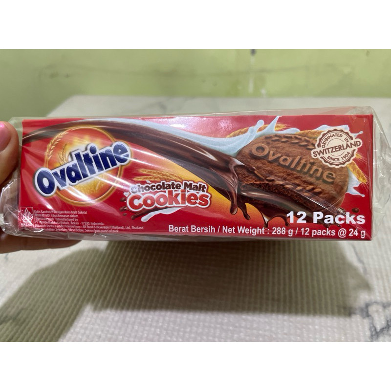 

Ovaltine Cookies Chocolate Malt Perbox isi 12 pcs