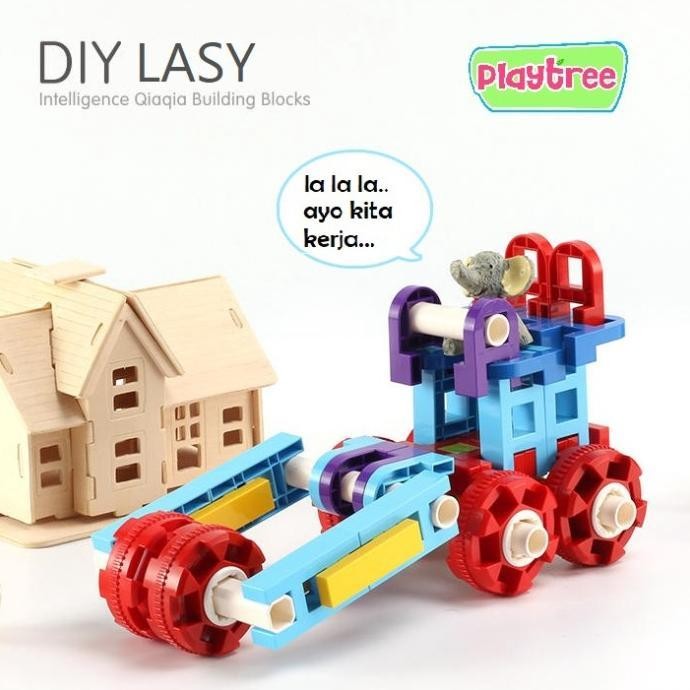 [LKA] Mainan Balok DIY Lasy Block Bongkar Pasang Mainan Anak Belofty Toys