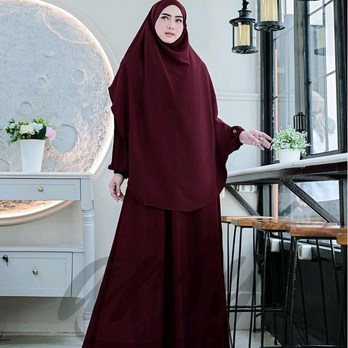 GRATIS ONGKIR HAFSHA SYARI UMROH ANTI UV SET CADAR FRENCH KHIMAR GAMIS PENGAJIAN SERAGAM DRESS UMROH
