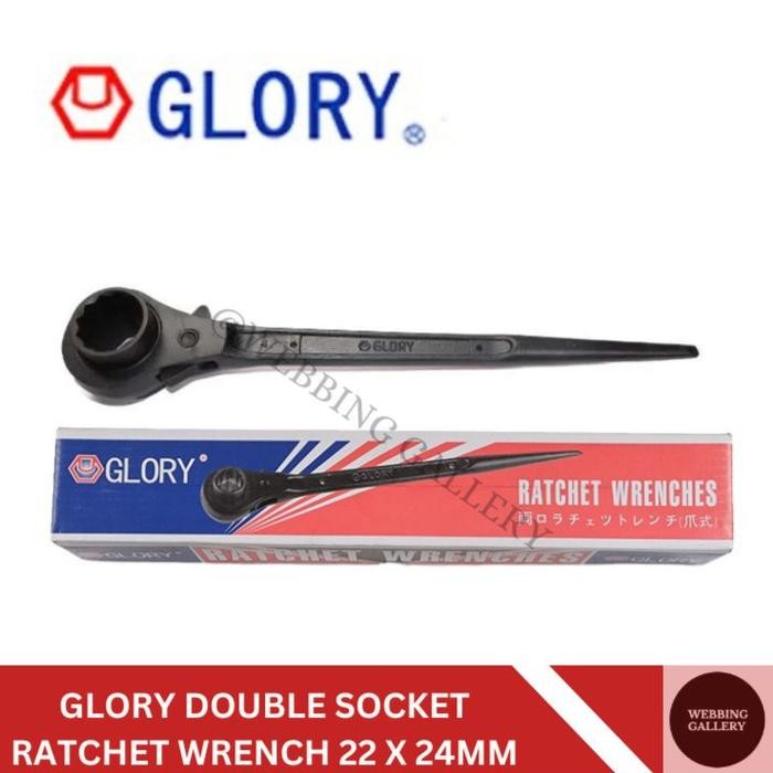 Glory Double Socket Ratchet Wrench 22 X 24 Mmkunci Ratchet Scaffolding