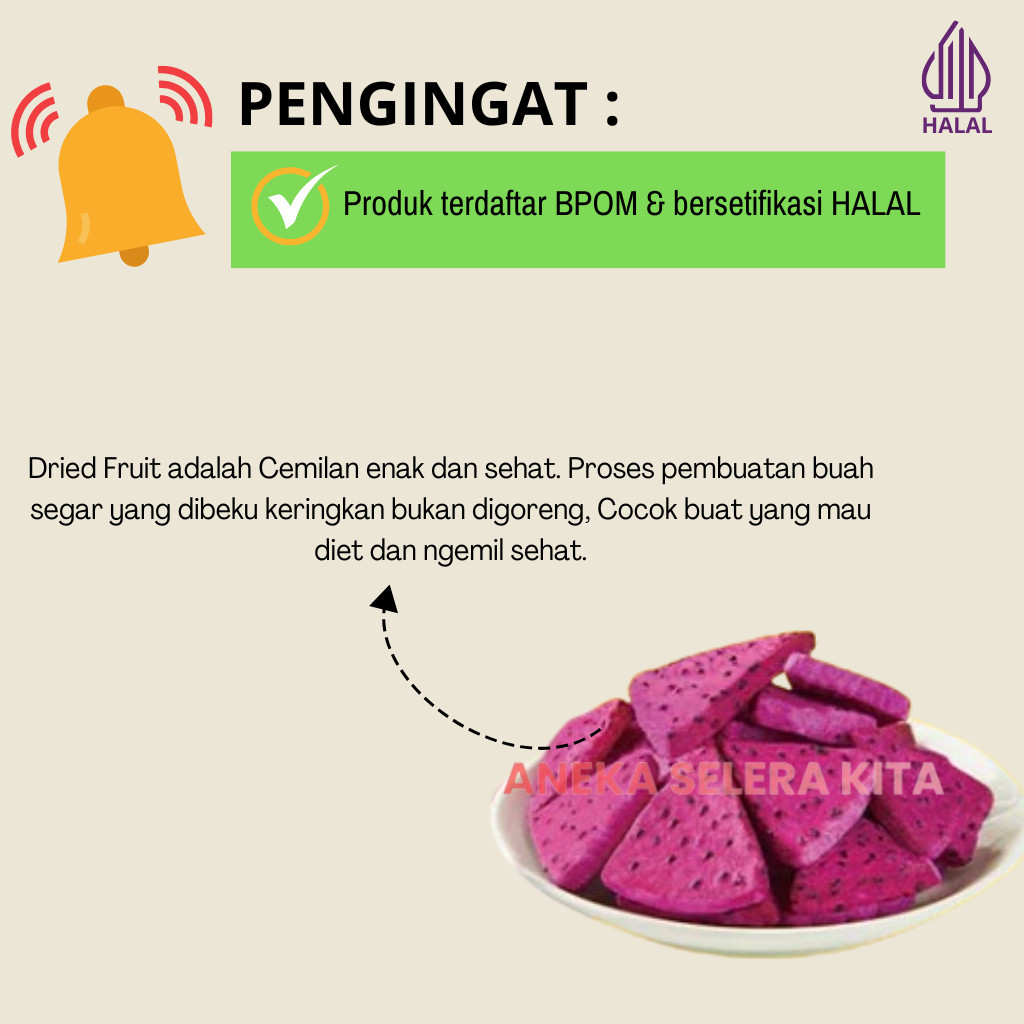 

TYL Ursnack Freeze Dried Fruits Snack Durian Vacum / Freeze Dried Strawbery Mango Apel Dragon Fruit