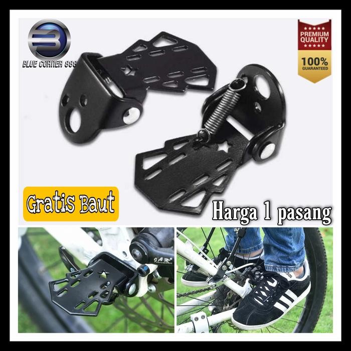 Pedal Belakang Sepeda Jalu Lipat Pijakan Boncengan