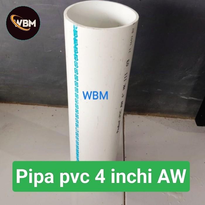 JTTOP" PIPA PARALON 4" INCH AW PIPA PVC TEBAL