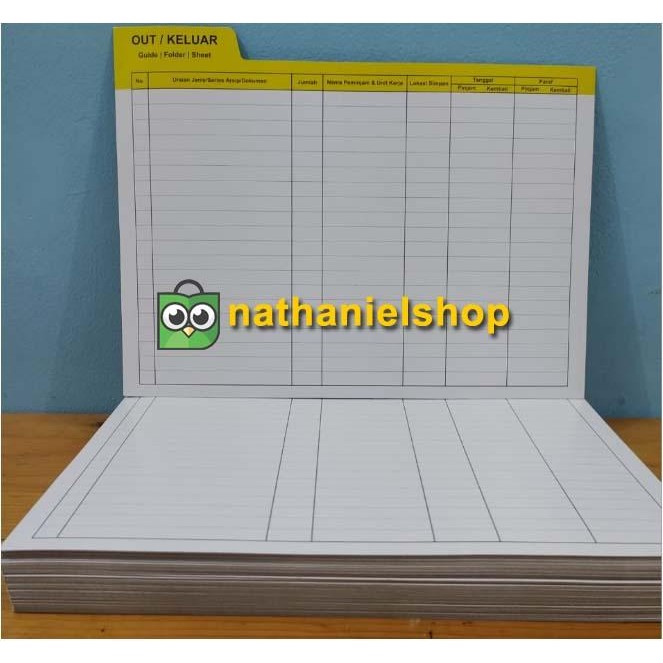

Out Indikator (Out Guide/Out Sheet) Arsip/Dokumen Isi 15 Lembar
