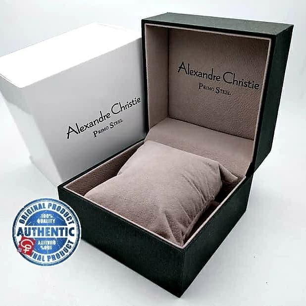 Alexandre Christie Ac1011 / Ac 1011 Rosegold Silver Jam Pria Asli 100%