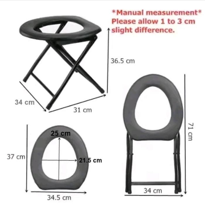 Kursi Toilet Duduk WC Orang tua Portabel