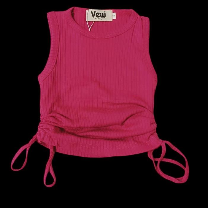 VEW - MOLA TOP - ATASAN SERUT ANAK PEREMPUAN / TANKTOP SERUT ANAK KOREAN FASHION / RIB KNIT