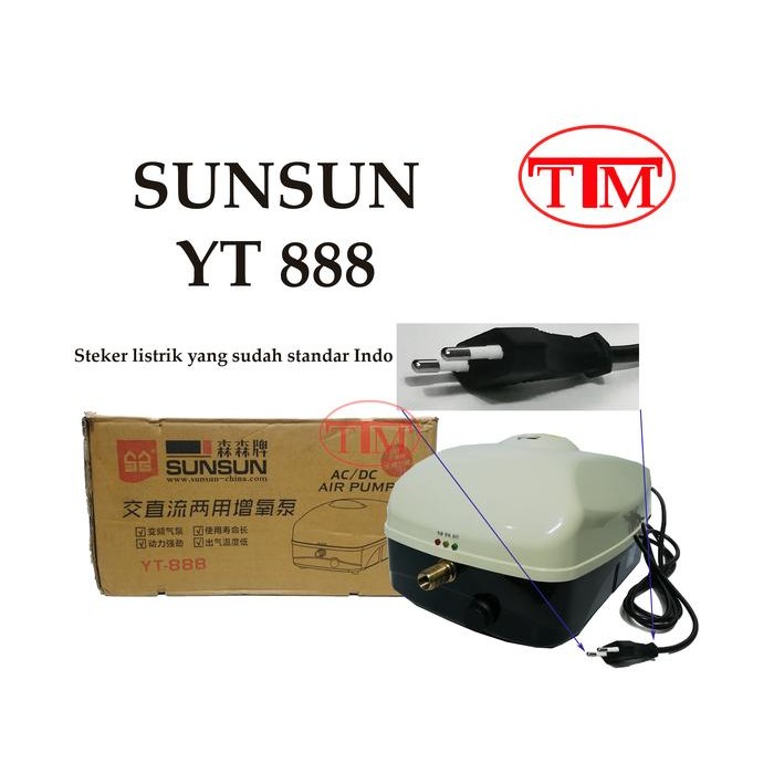 YT 888 POMPA UDARA ACDC ORIGINAL SUNSUN AERATOR AQUARIUM KOLAM YT 888