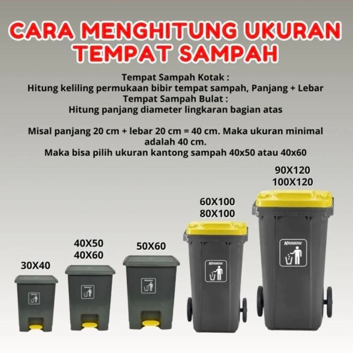 BERKUALITAS Kantong Plastik Sampah Besar Tebal Trash Bag