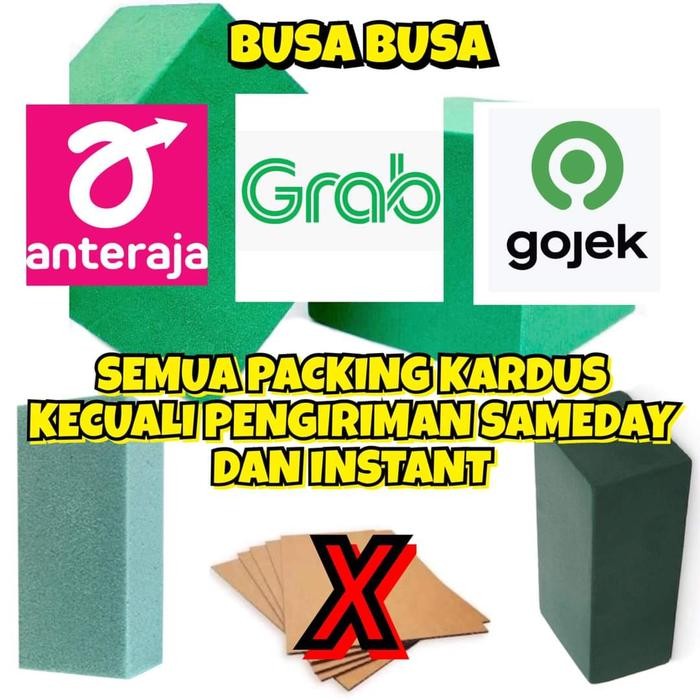 

BUSA BASAH/ BUSA BUNGA ASLI/ WET FLORAL FOAM/ GABUS BUNGA GREENLEAF