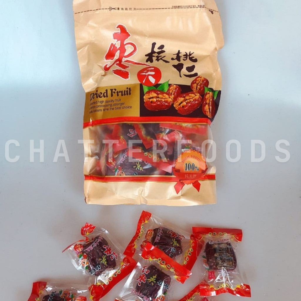 

Dried Fruit Red Dates With Walnut 300gr/ Kurma Merah Dengan Kacang Walnut