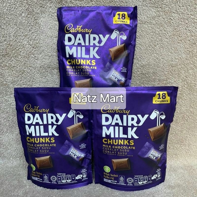 

CADBURY DAIRY MILK Cokelat Share Bag isi 18 pcs (Exp April 2026)