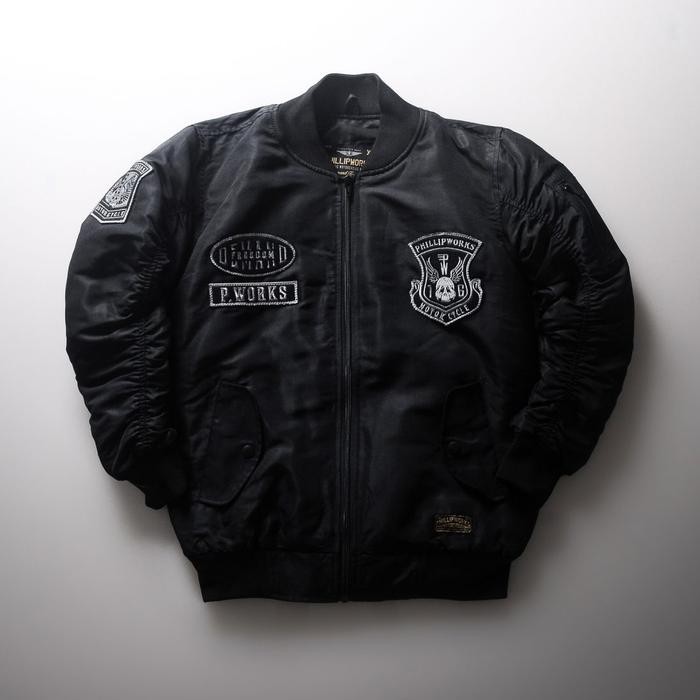 Jaket Bomber Phillip Works Born To Ride Best Seller Terlaris