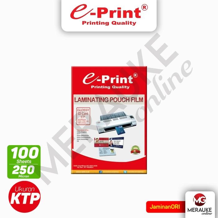 

Siap- E-Print Plastik Laminating Pouch Ukuran KTP 250mc