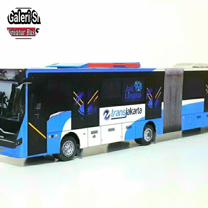 Miniatur Bus Transjakarta Gandeng Scania #Gratisongkir