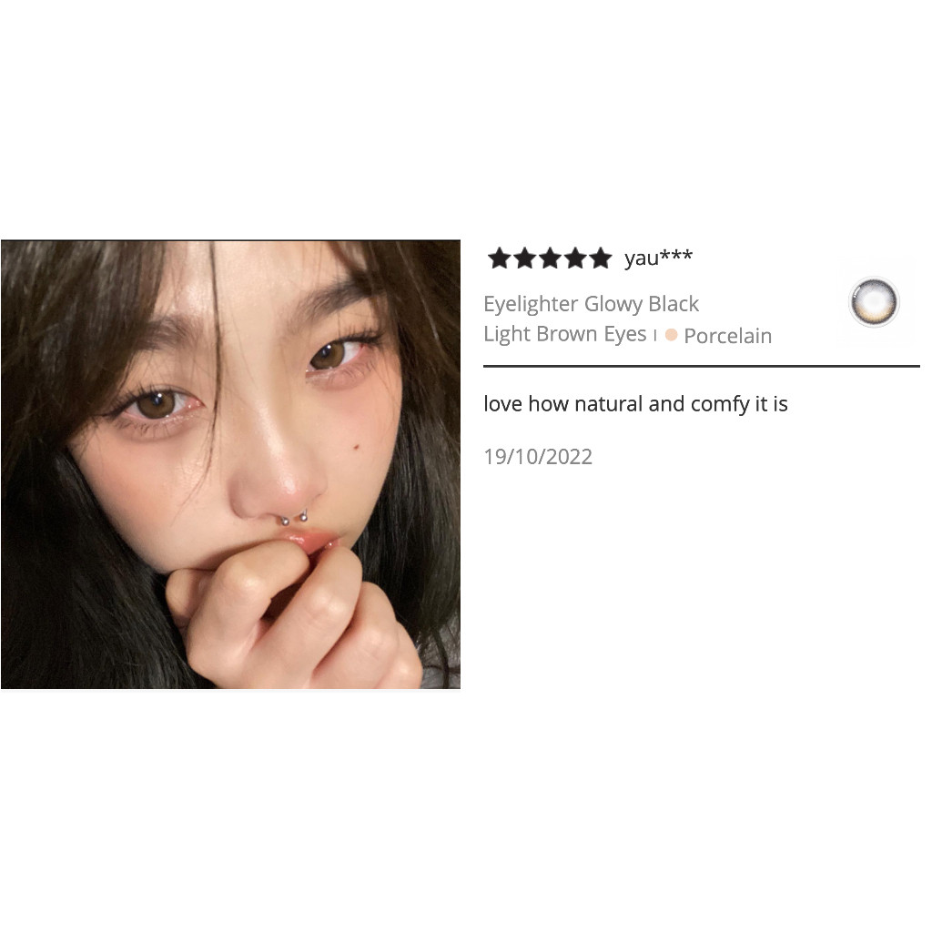 SOFTLENS OLENS KOREA GLOWY B (HITAM) 1 MONTH/BULANAN