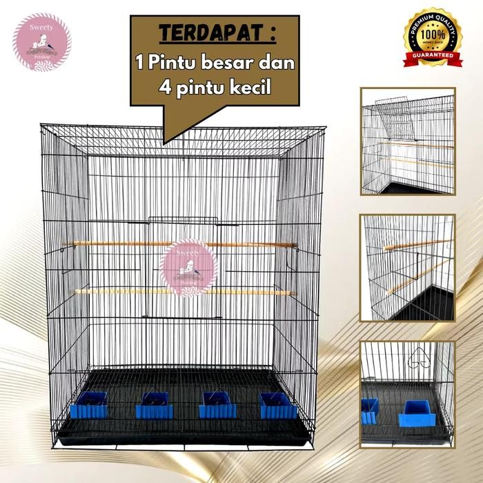COD UMBARAN SANGKAR BURUNG LIPAT BESI UKURAN SIZE 75 X 45 X 90 CM