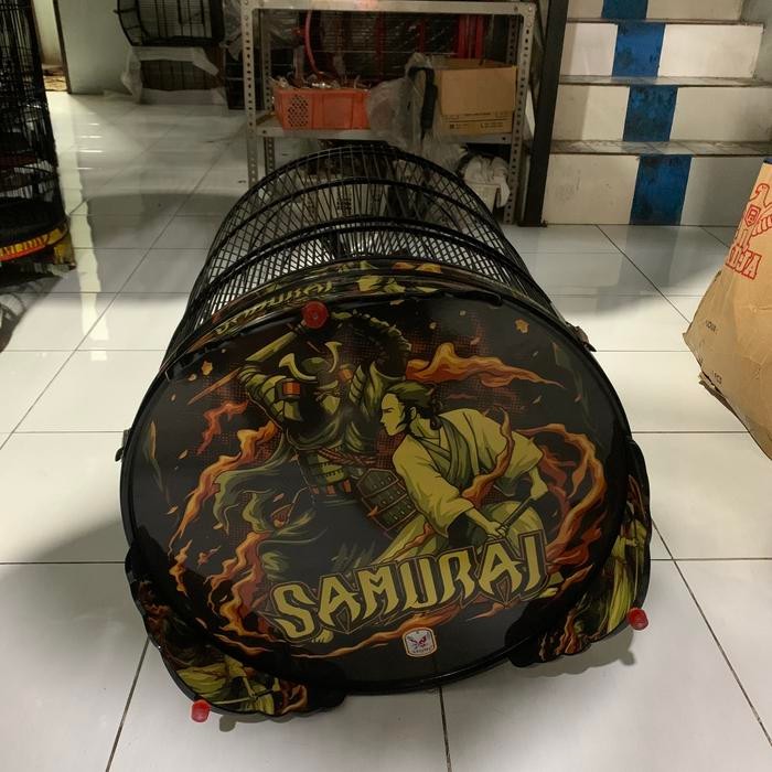 SANGKAR KANDANG MURAI PVC DECAL SAZIME MOTIF SAMURAI