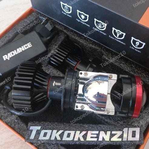 Sepasang Lampu Y7D H4 Mini Projie Led Lens Original 50 Watt