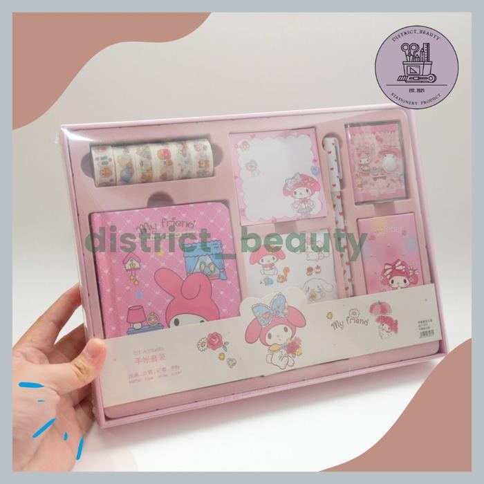 

Ready- Jurnal 7 In 1 Kur0Mi Paket Alat Tulis Terlengkap Motif Melody Cinnamorol Kuromi Set Ide