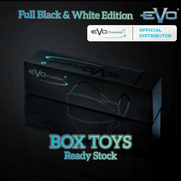 Masker EVO PLUSMED Super Black / White evoplusmed 20pcs