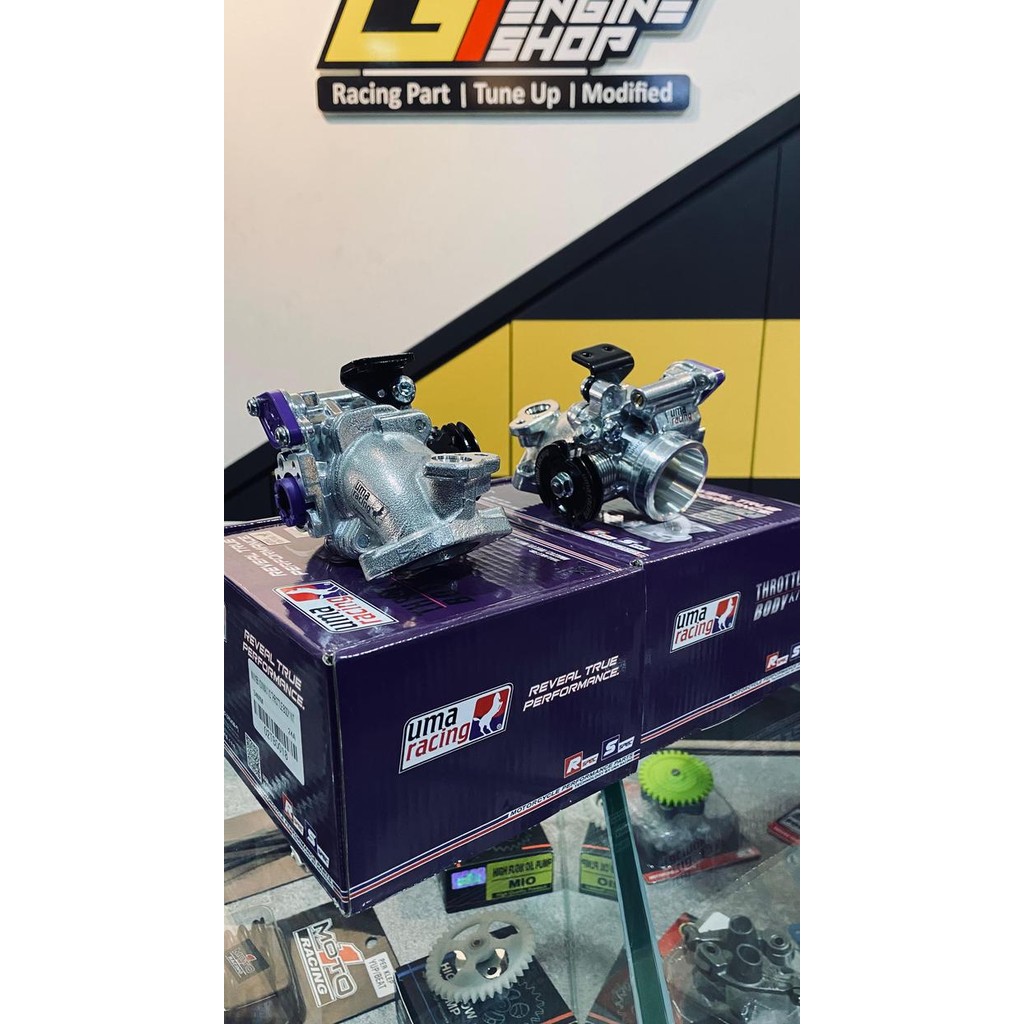 Throttle Body Nmax Aerox Tb Nmax Tb Aerox Uma Racing Ukuran 32Mm 34Mm