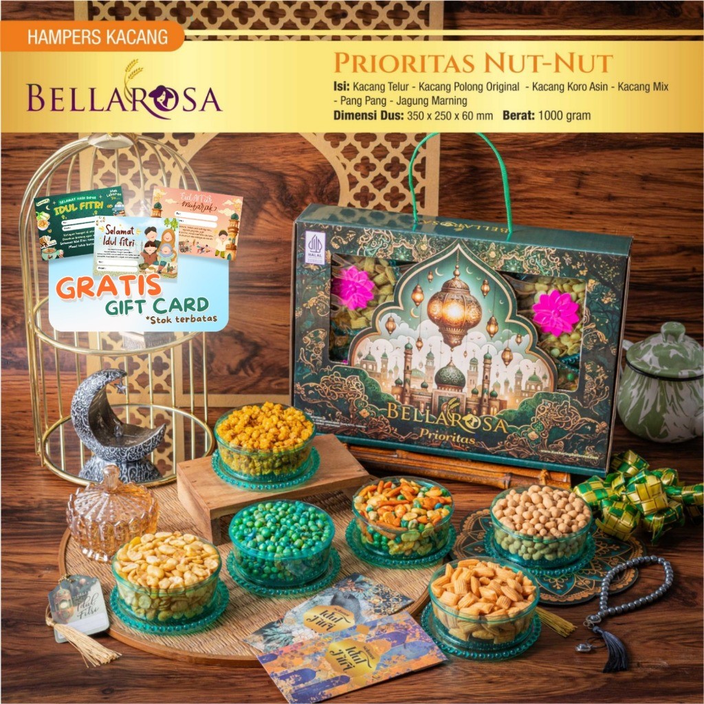 

Big Promo Parcel Kue Lebaran Bellarosa ( Berat 1Kilo ) Paket Prioritas Nut Nut Exp : 2026