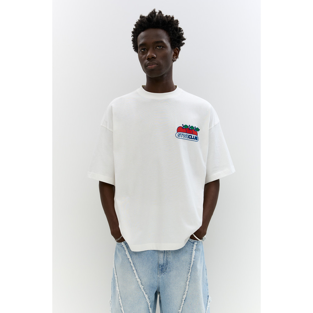 Pull&Bear STWD T-shirt with apple graphic