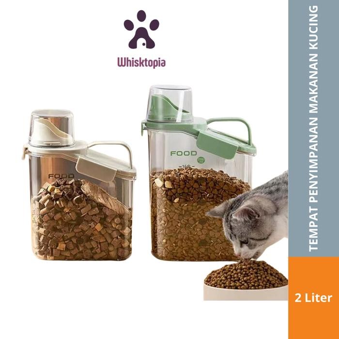 Pt 2Kg/5Kg/10Kg Tempat Makan Kucing /Toples Makanan Kucing/Tempat terbaru