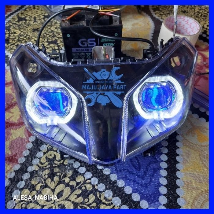 Reflektor Lampu Depan Vario techno 110 cbs karbu Set Biled Ala Ala 2,5 Inci Motor Projie