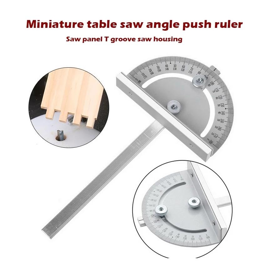 Purvisco - Penggaris Busur Mini Gergaji Meja Table Saw Circular Router T-slot Carpenter Tool Mesin