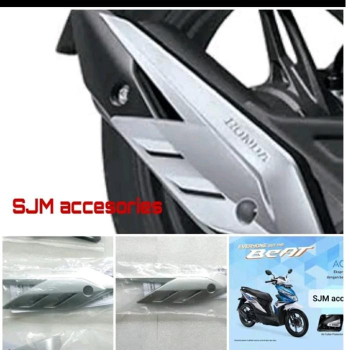 PREMIUM garnish cover knalpot Muffler beat fi esp 2017 2018 2019 silver ORI