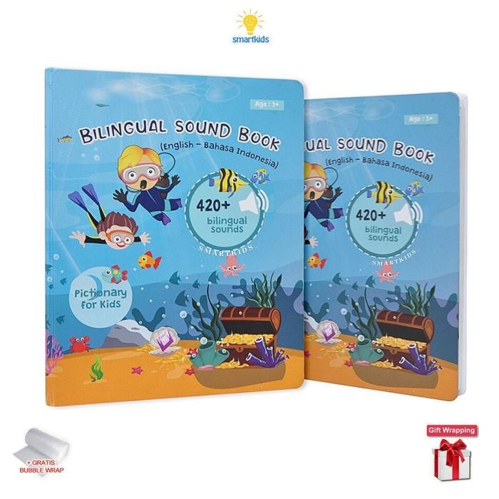 Bilingual Sound Book Edukasi Anak 420+ Bahasa Indonesia Inggris Beragam Tema Belajar Membaca Tulis