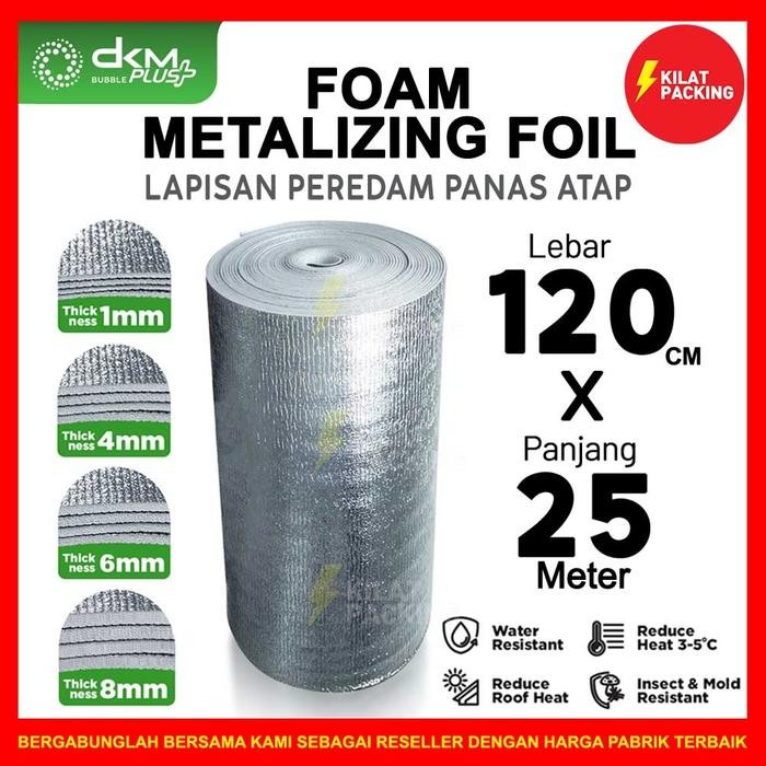 Alumunium foil thermal foam metalizing foil peredam panas atap roll