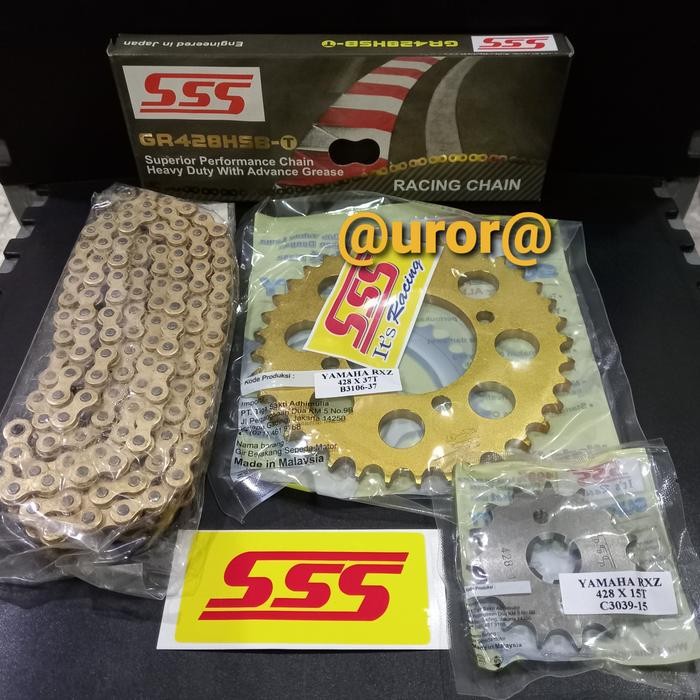 Gear Set Sss Gold Rx King & Rantai Sss 428 Hsbt Gold
