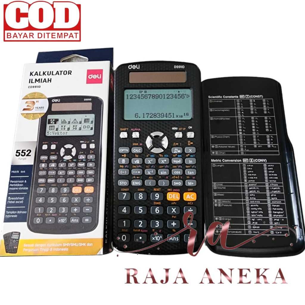 

Deli Scientific Calculator / Kalkulator Ilmiah / Kalkulator 552 Fungsi Kurikulum Indonesia CD991ID