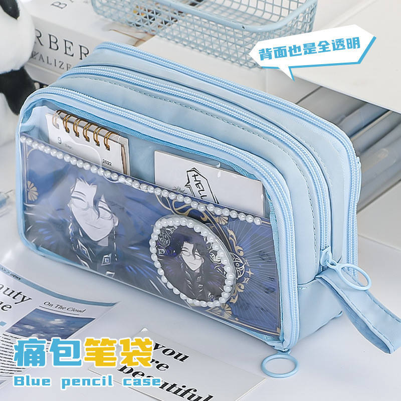 

K Pensil Transparan Tempat Pensil Berkapasitas Besar Pencil Case