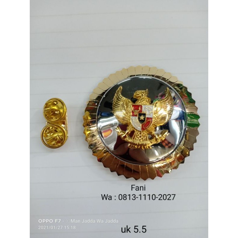 

Tanda Jabatan PDU BUPATI uk 5.5cm Exclusive.