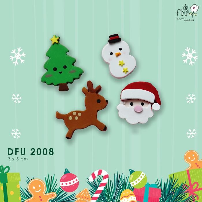

New Hiasan Kue Christmas Gumpaste Santa Rusa