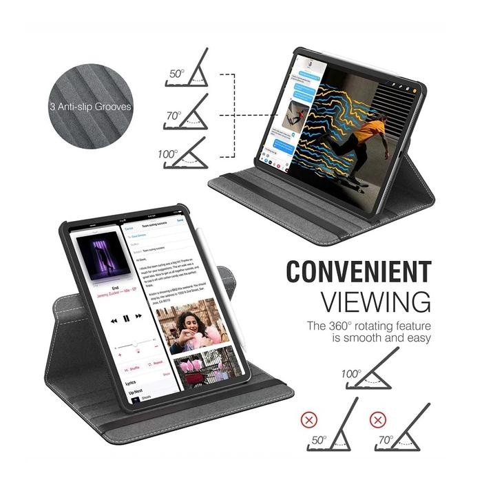 ORIGINAL.. IPAD PRO 12.9 1ST 2ND GEN 2015 2017 ROTATE ROTARY FLIP BOOK COVER CASE
