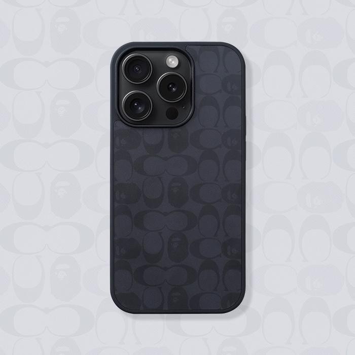 PROMO.. IDNS HARDCASE COACH X BAPE 01 BLACK CASE IPHONE 11 12 13 PRO MAX 14 PRO MAX 15 PRO MAX