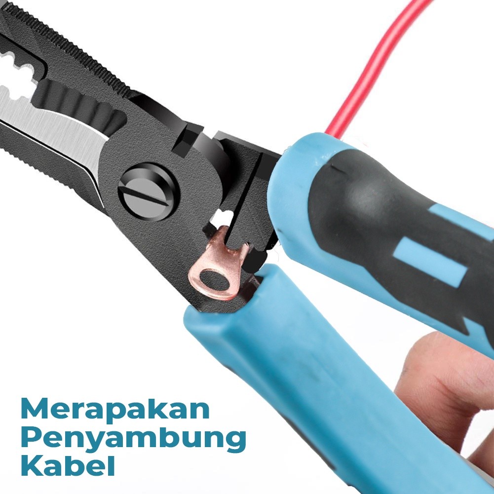 ALLEFIX TANG PEMOTONG KABEL LISTRIK 8 INCH MULTIFUNGSI 6546